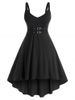 Plus Size Buckle A Line High Waist Gothic Dress -  