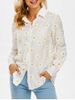 Button Up Daisy Print Shirt -  