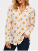 Button Up Daisy Print Shirt -  