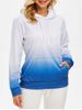 Ombre Front Pocket Hoodie -  