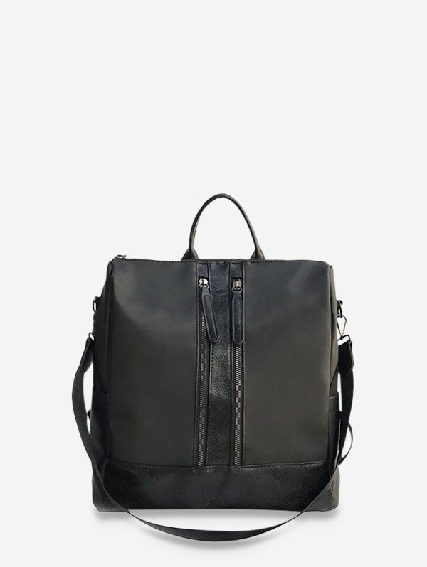 

Large Capacity Multifunctional Leather Backpack, Black