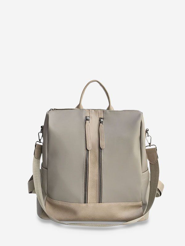 

Large Capacity Multifunctional Leather Backpack, Light coffee