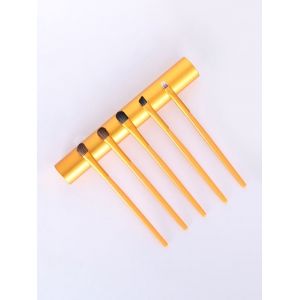 

5Pcs Portable Eye Makeup Brushes Set, Golden
