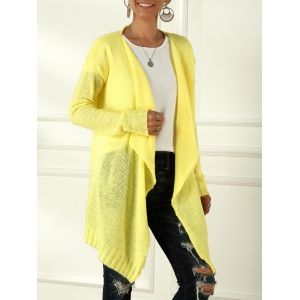 

Draped Longline Cardigan, Yellow