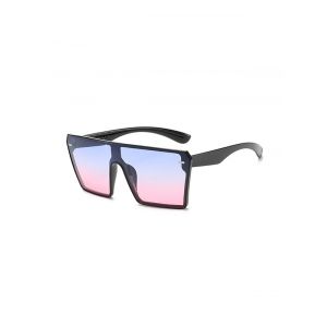 

Square Oversized One-piece Shield Sunglasses, Multi b