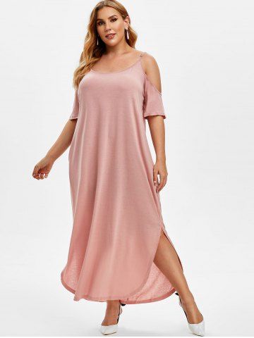 light pink maxi dress plus size