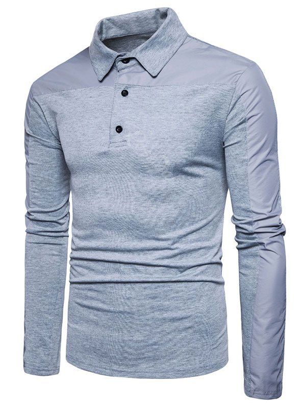 long sleeve quarter button shirt