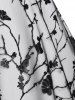 Floral Lace Waist Ribbon Bowknot Dress -  
