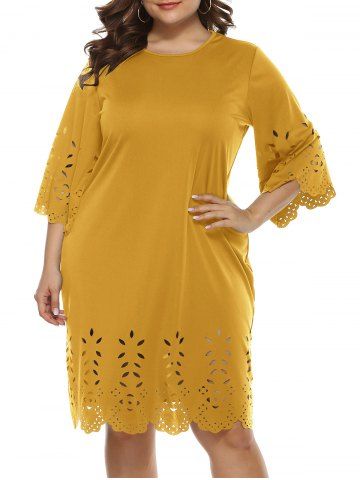 yellow floral dress plus size