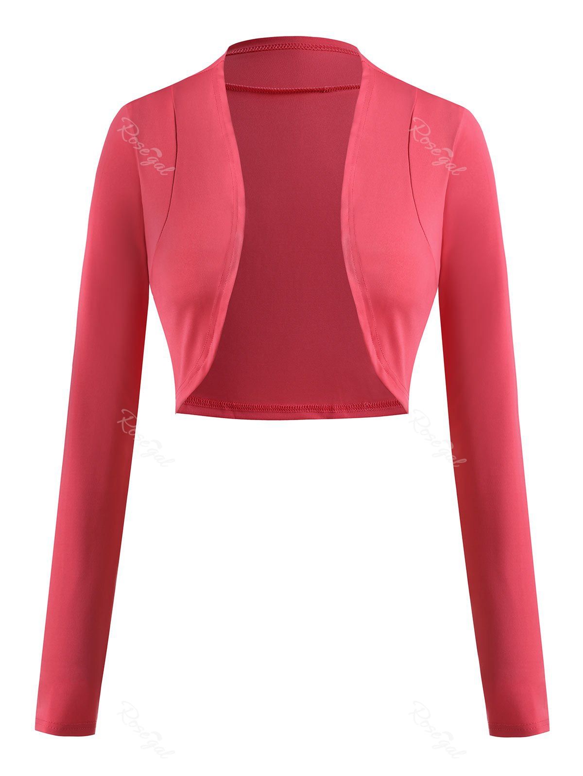 

Plus Size Long Sleeve Bolero Jacket, Light pink