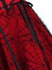 Halloween Spider Web Lace High Low Skirt -  