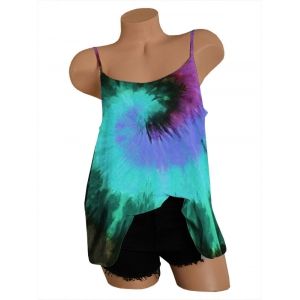 

Plus Size Tie Dye Cami Top, Light blue