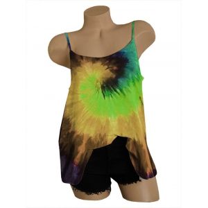 

Plus Size Tie Dye Cami Top, Deep yellow