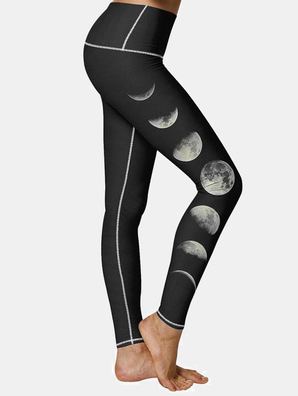 

Lunar Eclipse Print Stitching Detail Pants, Black