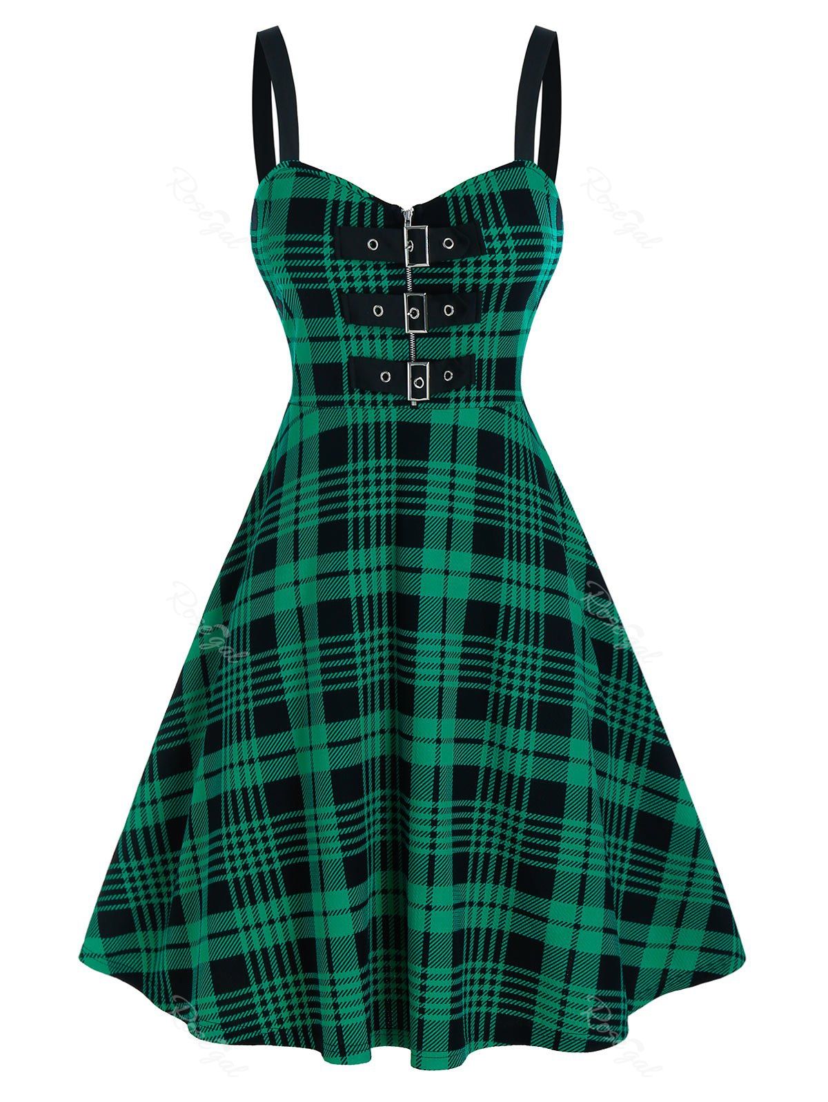 plaid overall dress plus size