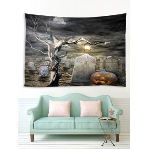 

Halloween Grave Tree Printed Multifunction Tapestry, Multi
