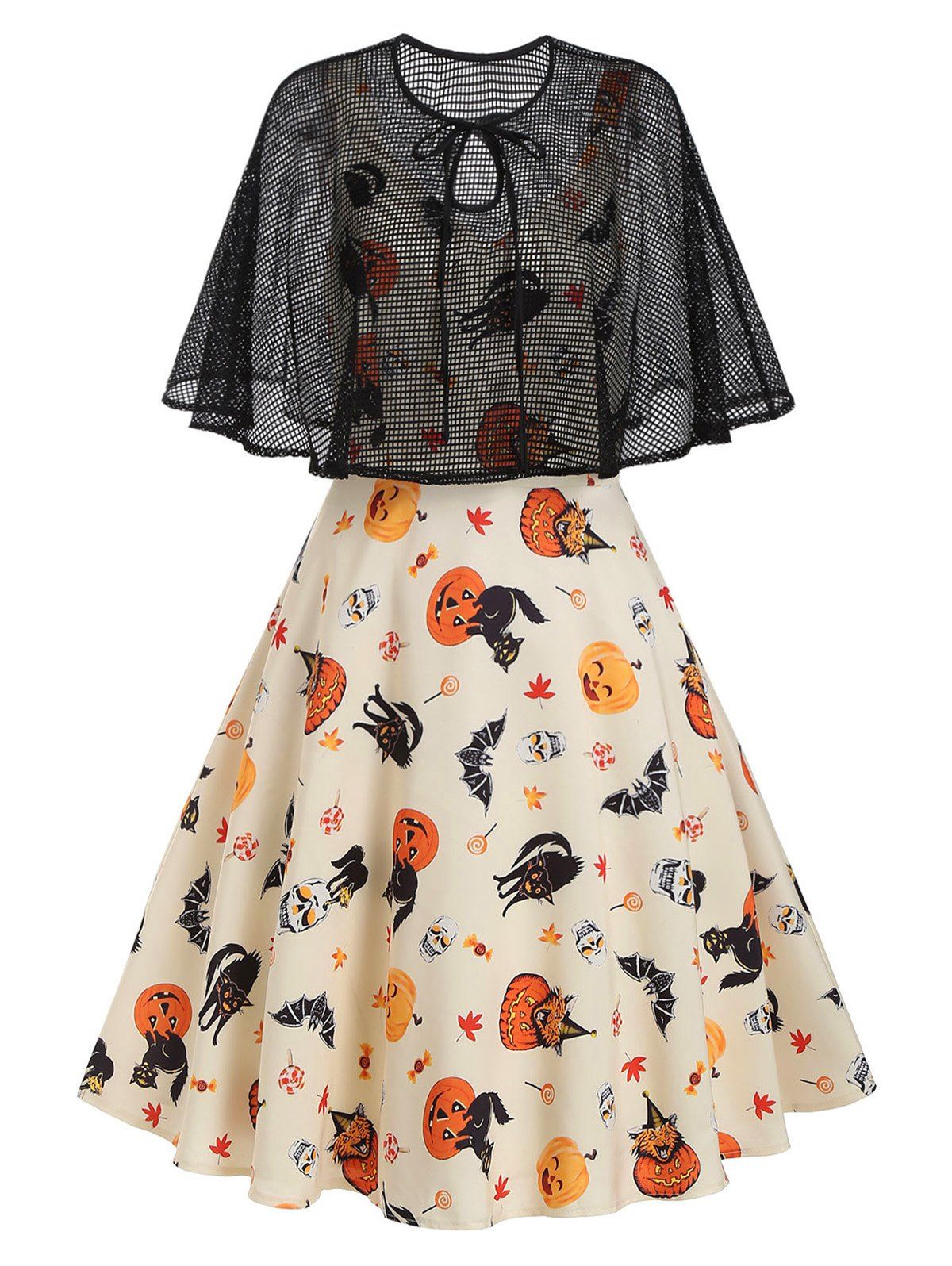 fishnet buttoned a line dress