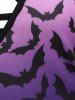 Cobweb Ombre Bats Print Hallowmas Cami Dress -  