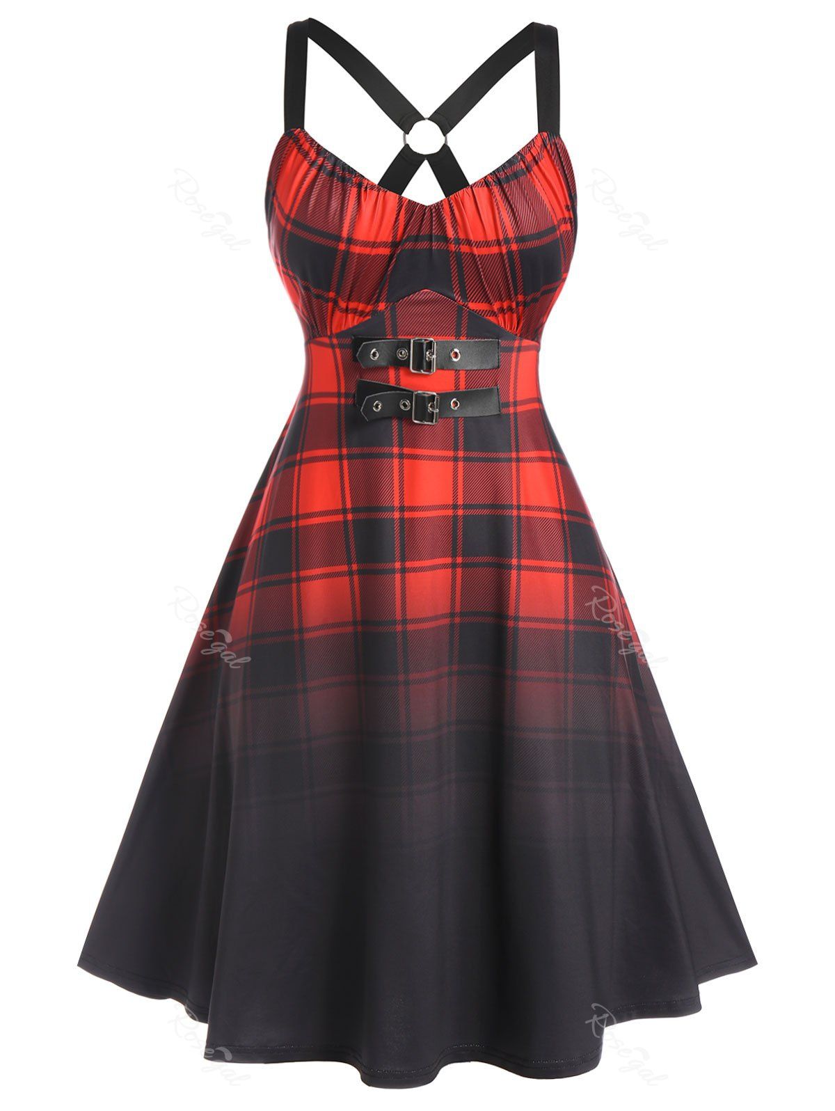 plaid overall dress plus size