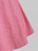 T-shirt Tunique Panneau en Dentelle de Grande Taille - Rose clair 5X