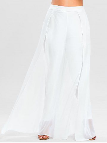 plus size white palazzo pants