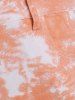 Jean Teinté à Coupe Haute de Grande Taille avec Poche à Lacets - orange clair 3X