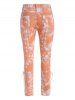 Plus Size Tie Dye Lace-up High Rise Pocket Jeans -  