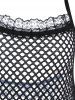 Plus Size Lingerie High Cut Bra Set with Fishnet Sheer Dress -  