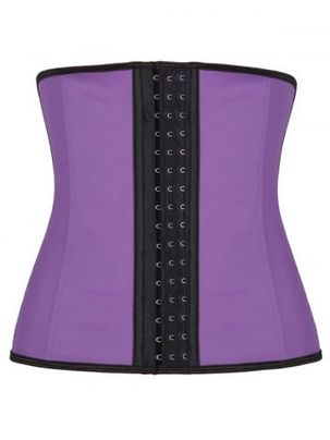 Shapewear Faux Leather Piping Plus Size Corset