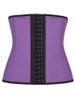 Shapewear Faux Leather Piping Plus Size Corset -  