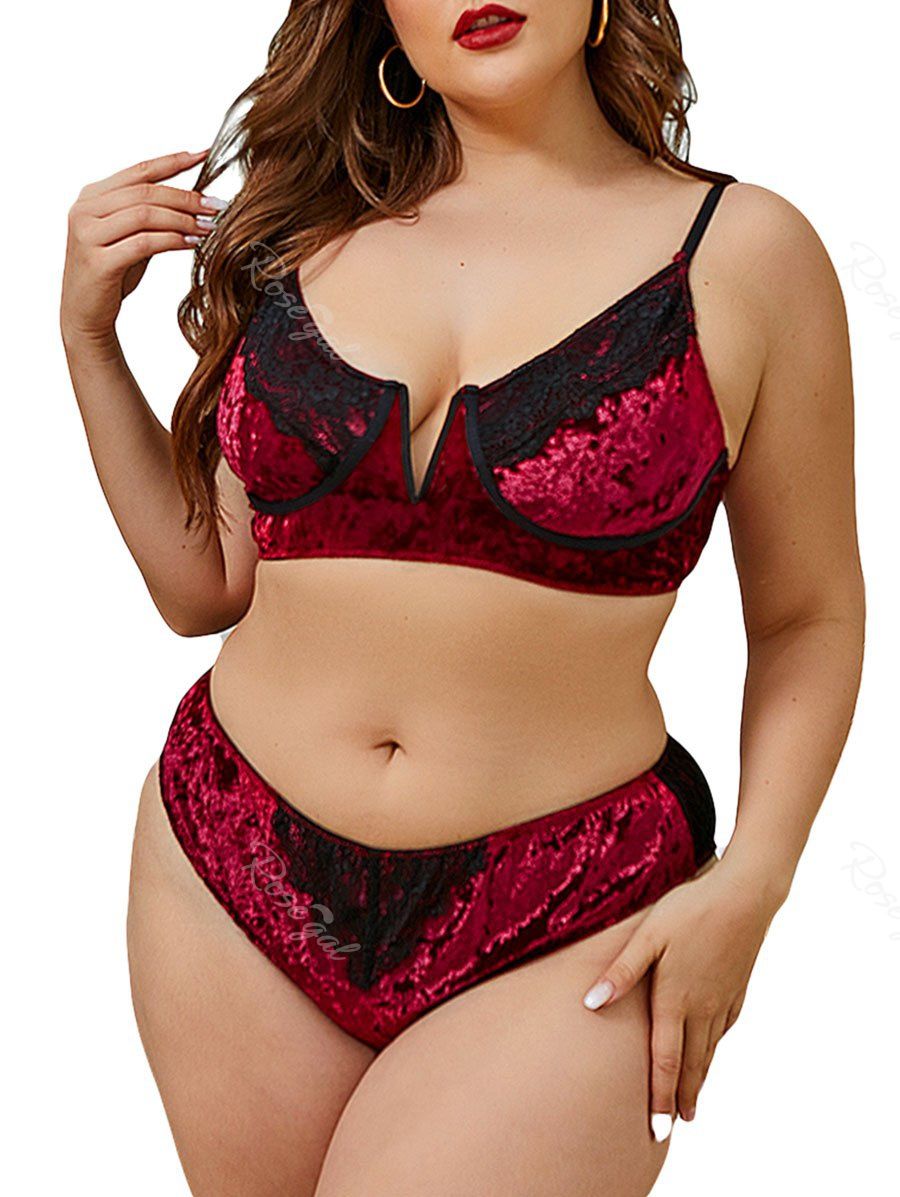 plus lace insert bra