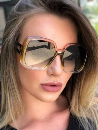 

Square Hollow Temple Gradient Sunglasses, Pink