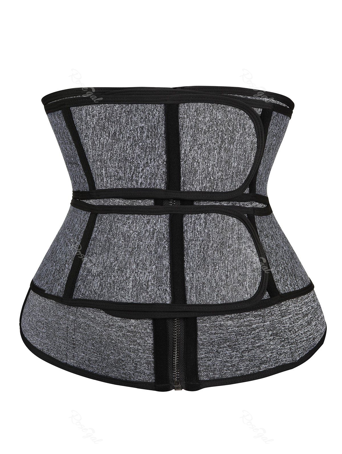 

Zippered Front Shapewear Slimming Plus Size Corset, Gray