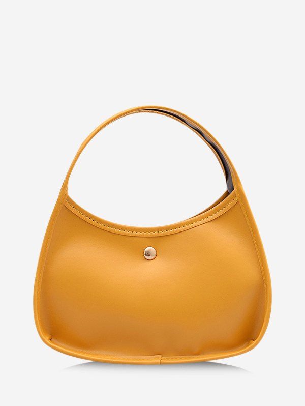 

Plain Leather Underarm Shoulder Bag, Basket ball orange
