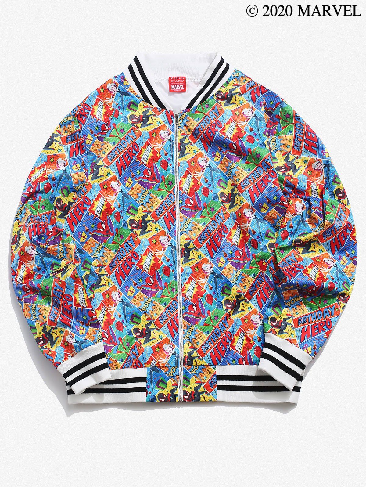 

Marvel Spider-Man Patchwork Print Jacket, Multi-a