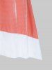 Robe Haute Basse de Grande Taille à Paillettes en Velours - Rouge 5X