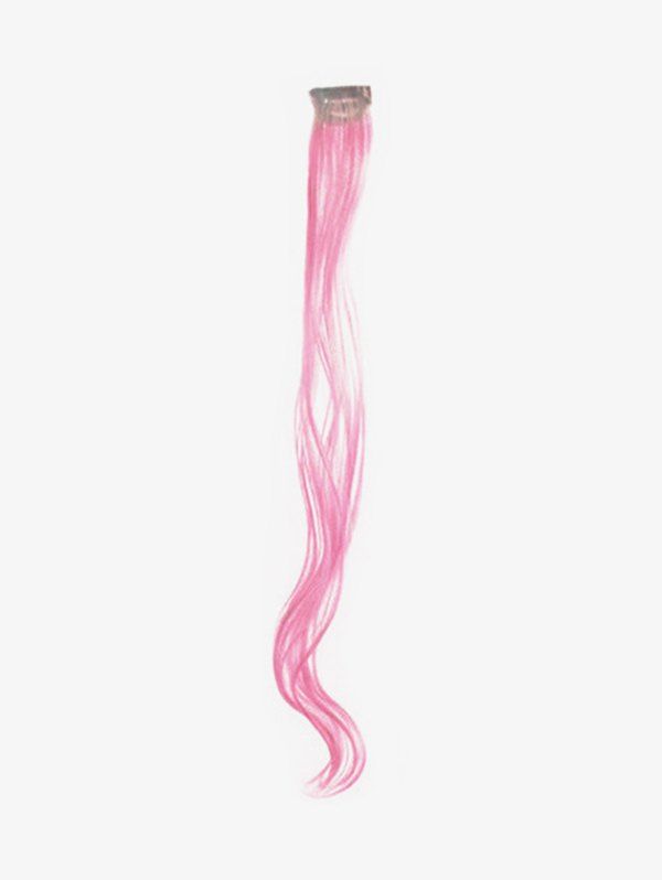 

Long Wavy Synthetic Hair Piece, Light pink