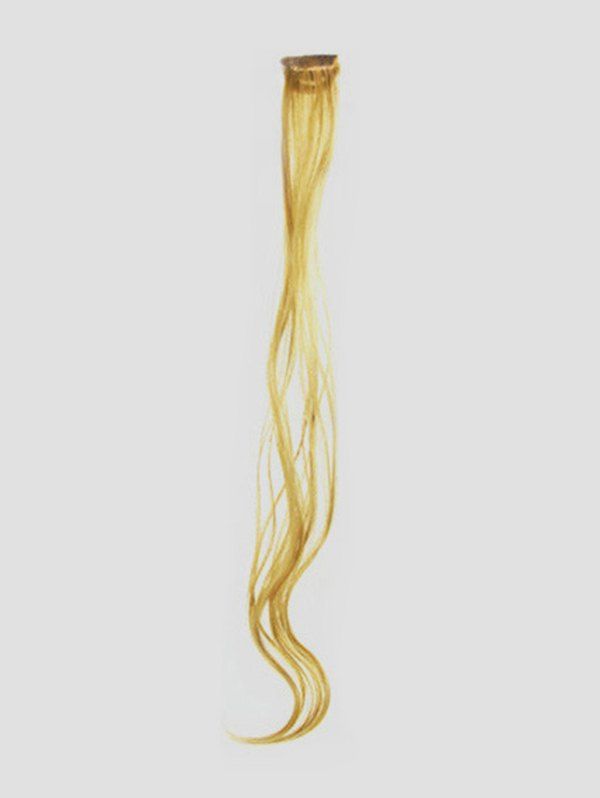 

Long Wavy Synthetic Hair Piece, Orange gold