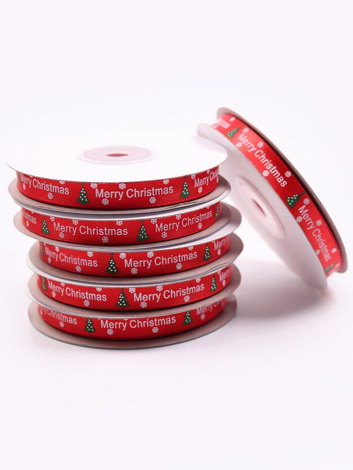 

1CM Width Christmas Tree Gift Packing Ribbon, Multi-a