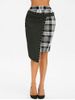 Gothic Eyelet Buckle Asymmetric Skirt -  