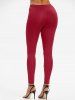 High Waisted Rivet Detail Lace-up Gothic Leggings -  
