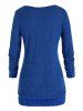 Plus Size Cable Knit Tunic Sweater -  