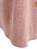 Veste Chemise avec Poche à Ourlet Courbe en Velours Côtelé de Grande Taille - Rose Cochon 4X