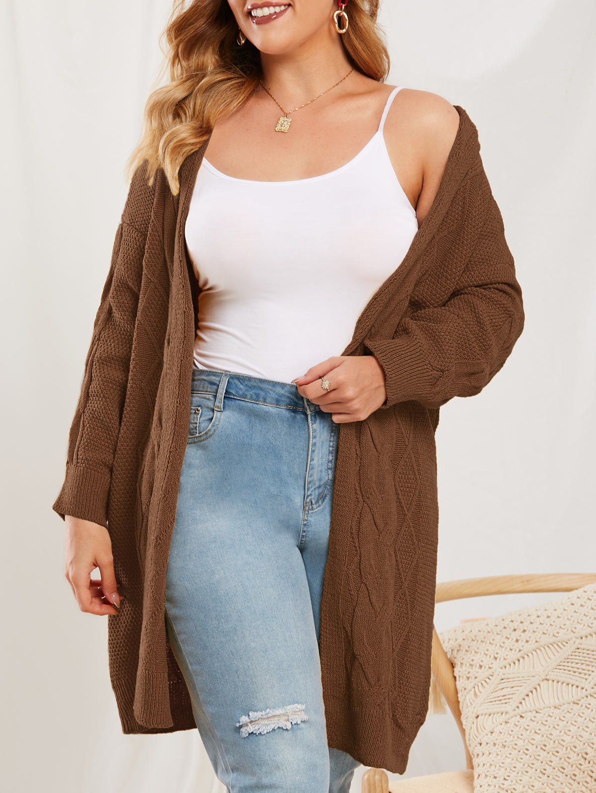 plus size cardigan with hood