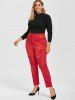 Plus Size Colored Skinny Distressed Jeans -  