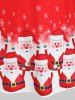 Plus Size Christmas Striped Santa Claus Snowflake Retro Dress -  