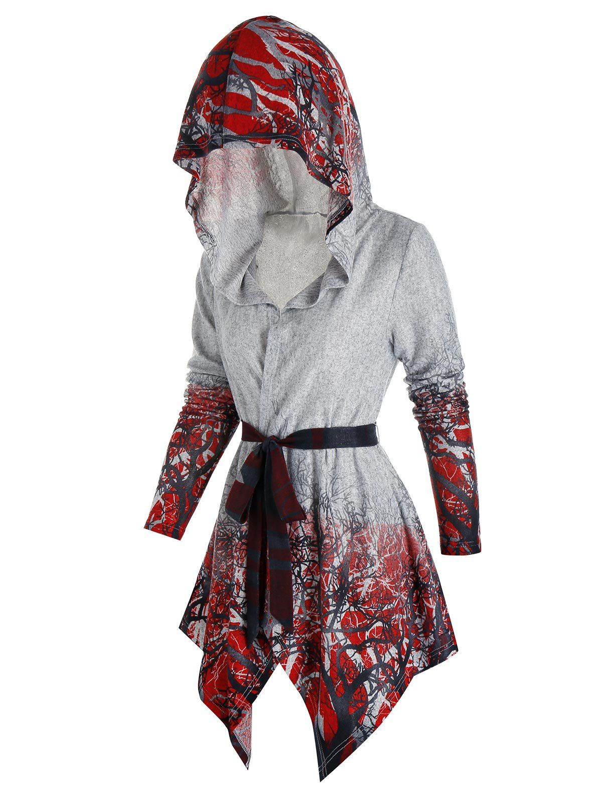 tree print cardigan