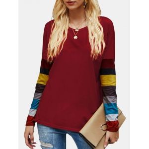 

Colorful Stripes Drop Shoulder T-shirt, Black
