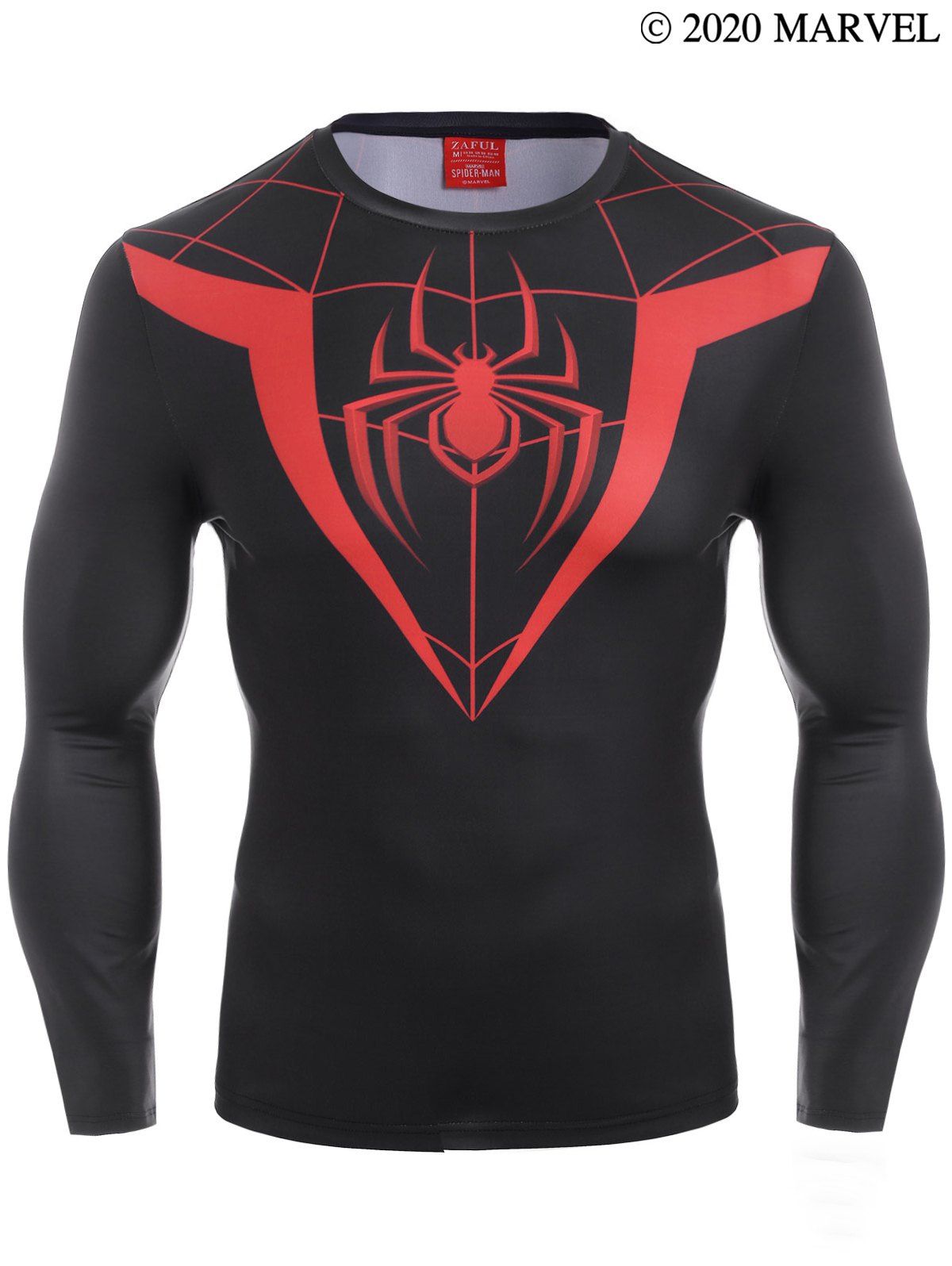 

Marvel Spider-Man Print Long Sleeve Tee, Black