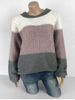 Plus Size Colorblock Raglan Sleeve Sweater -  